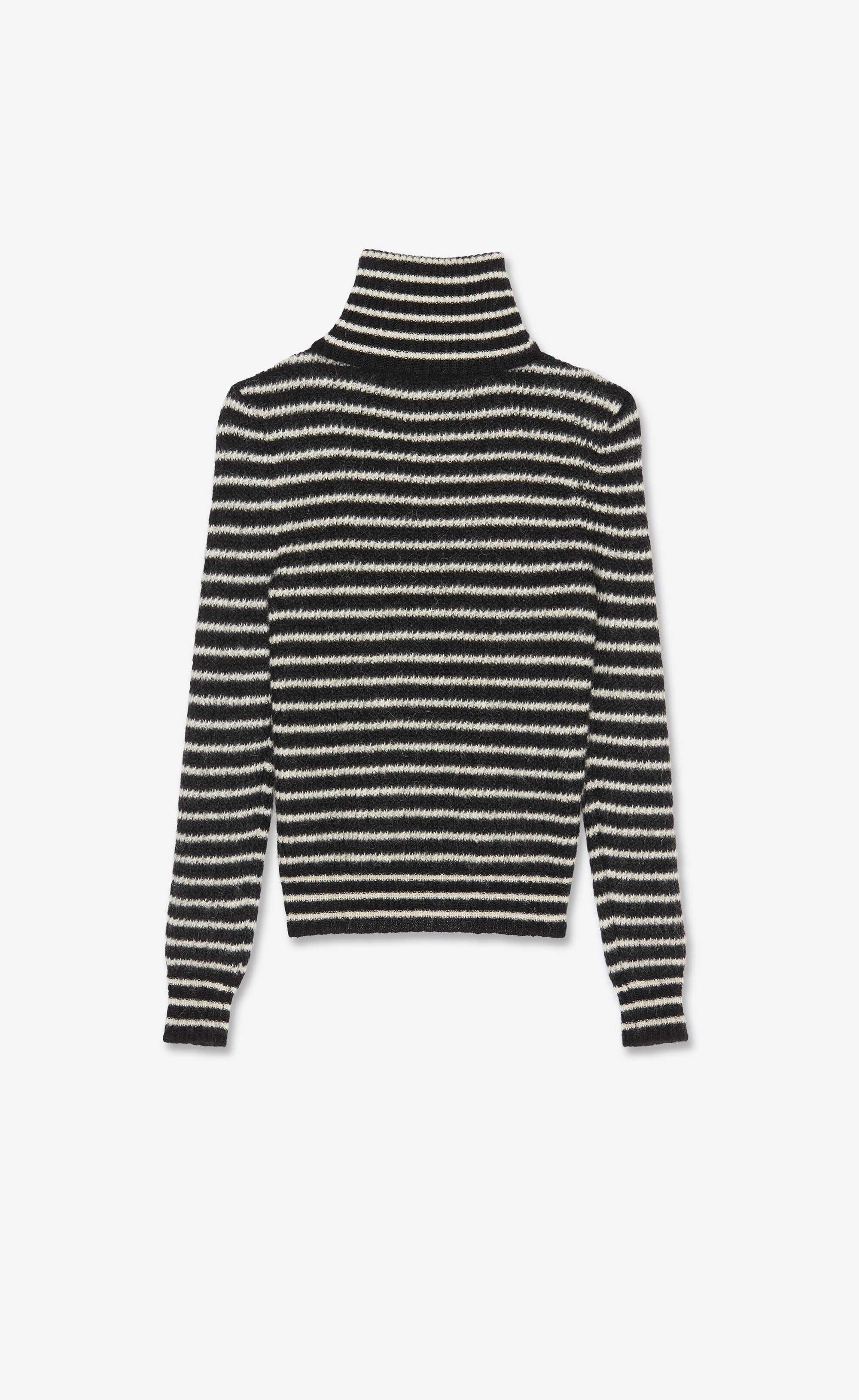 striped turtleneck sweater in mohair - 3