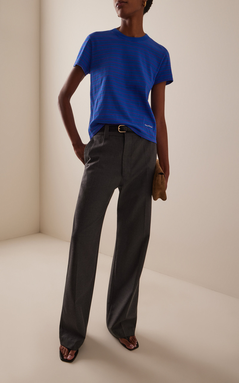 KALLMEYER Kenzie Striped Cotton T-Shirt blue outlook