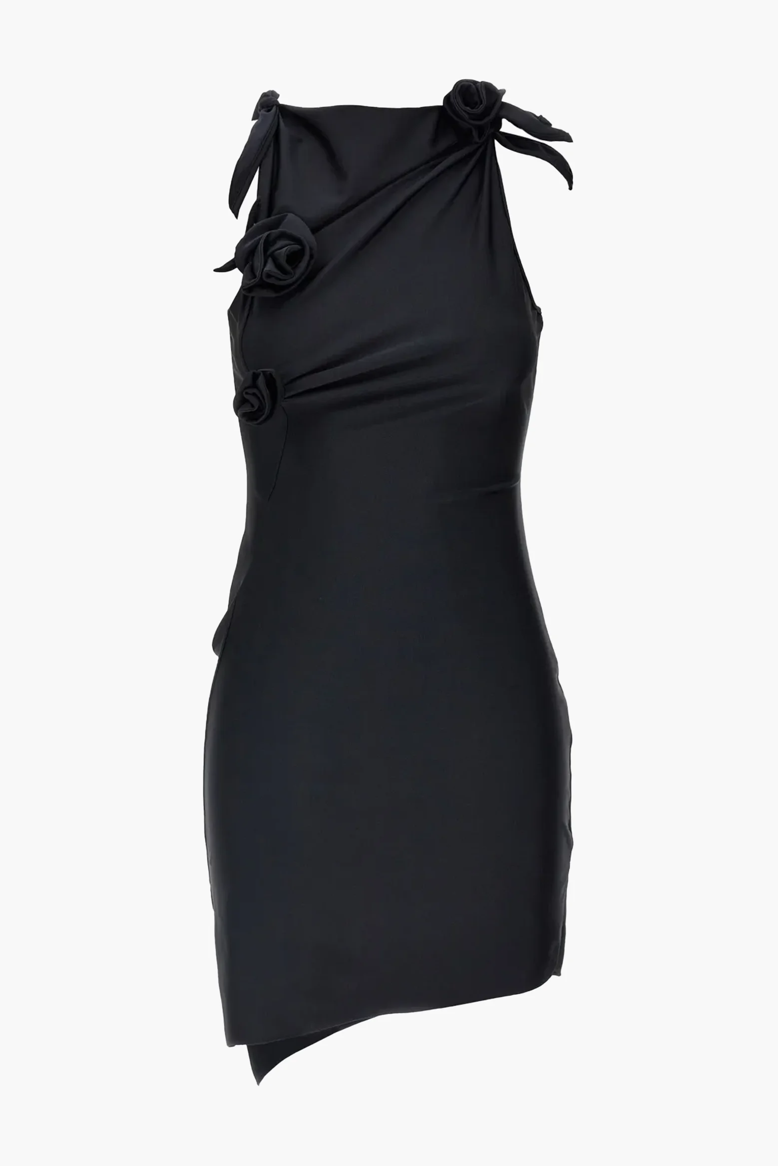 ASYMMETRIC MINI FLOWER GOWN - 1