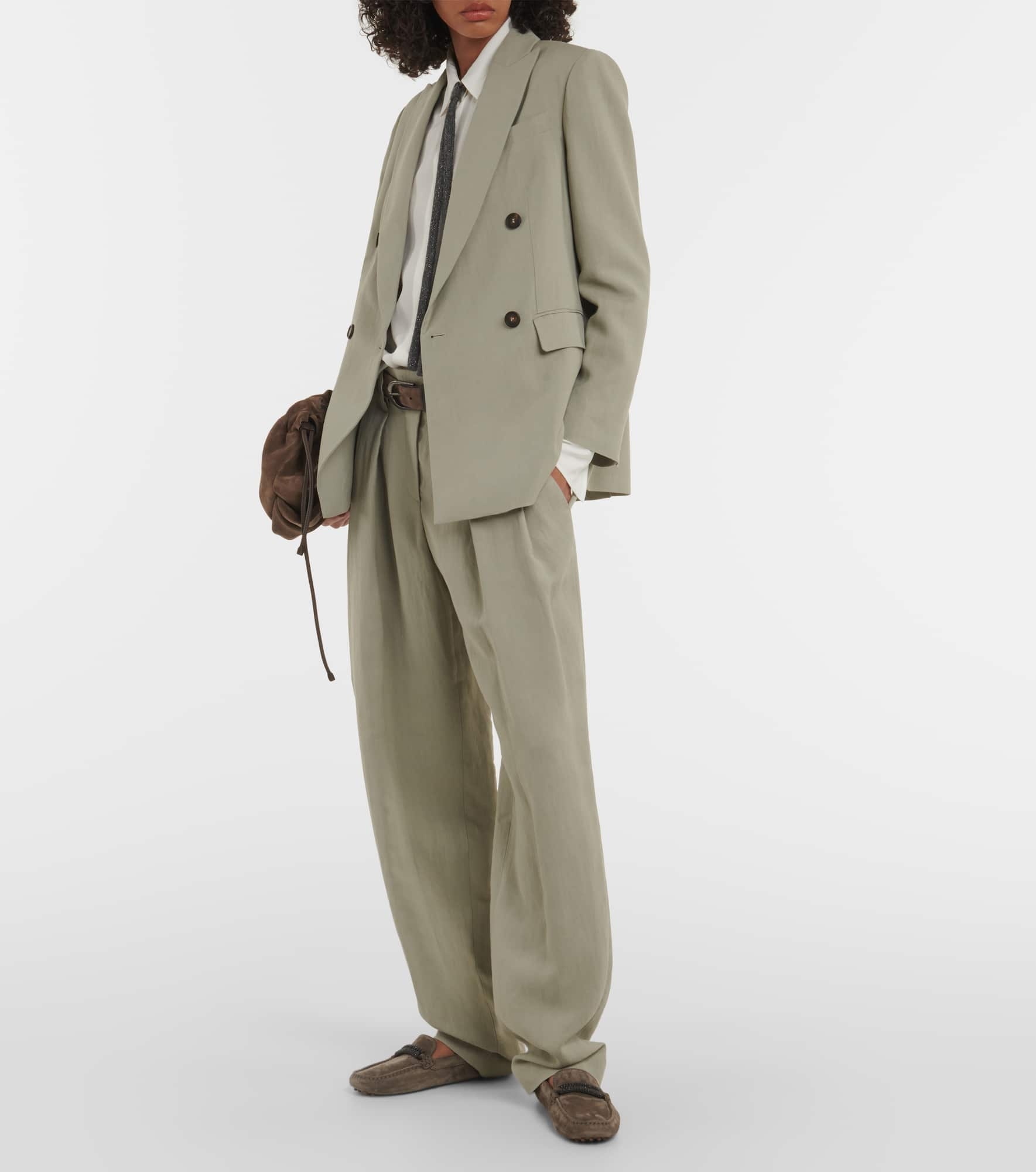 Twill wide-leg pants - 2