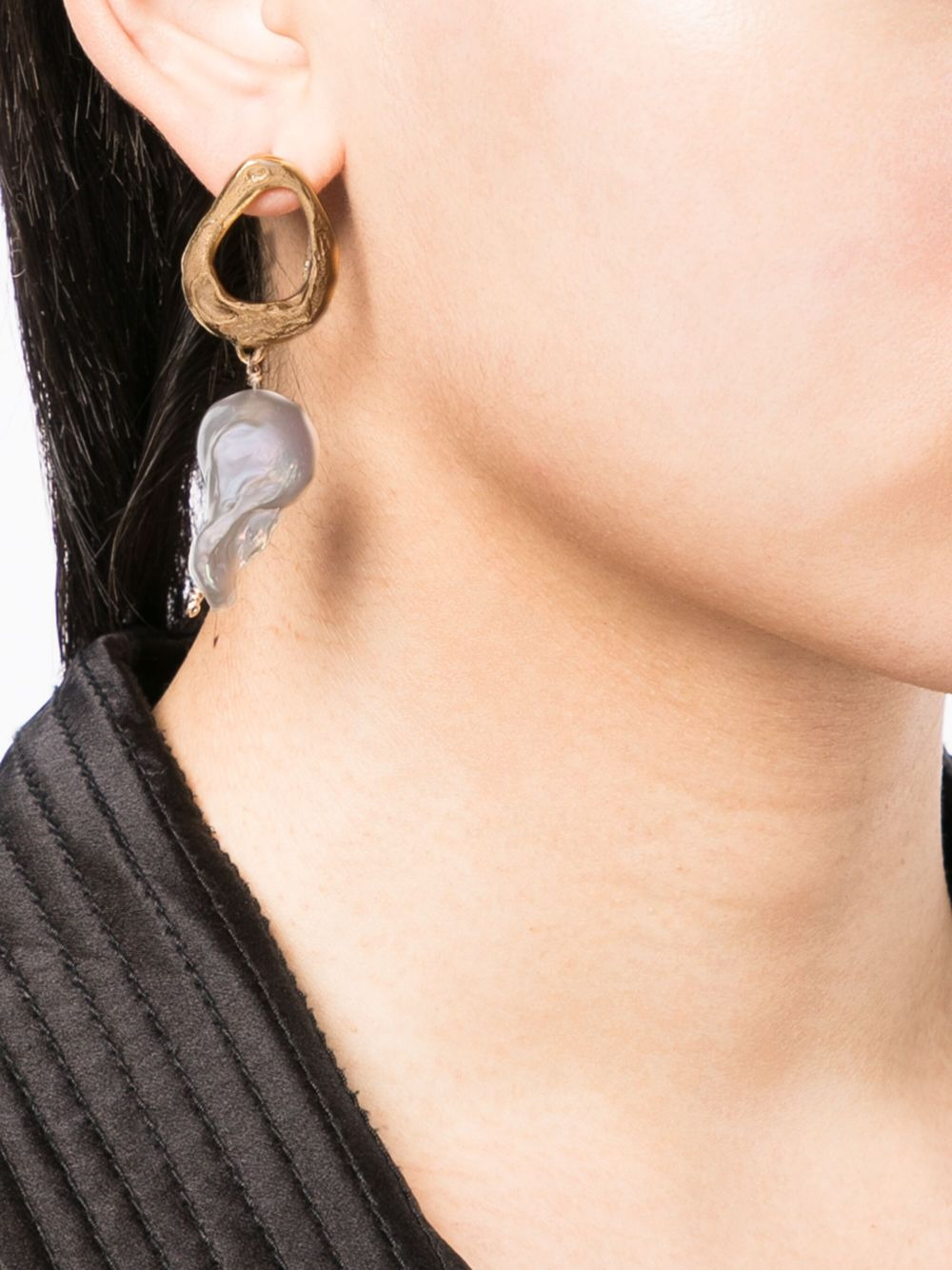 Infernal Storm gold-plated pearl earrings - 3