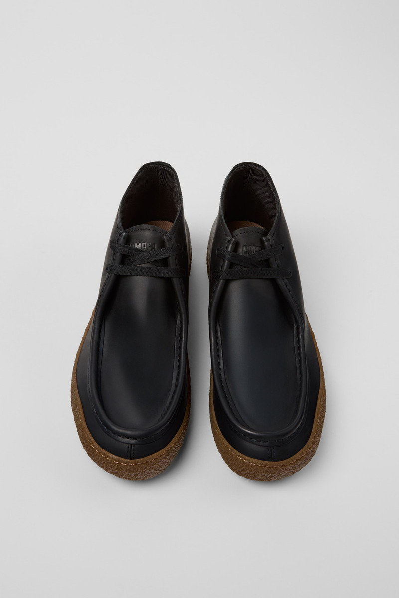 Black Nubuck Ankle Boots for Men. 4
