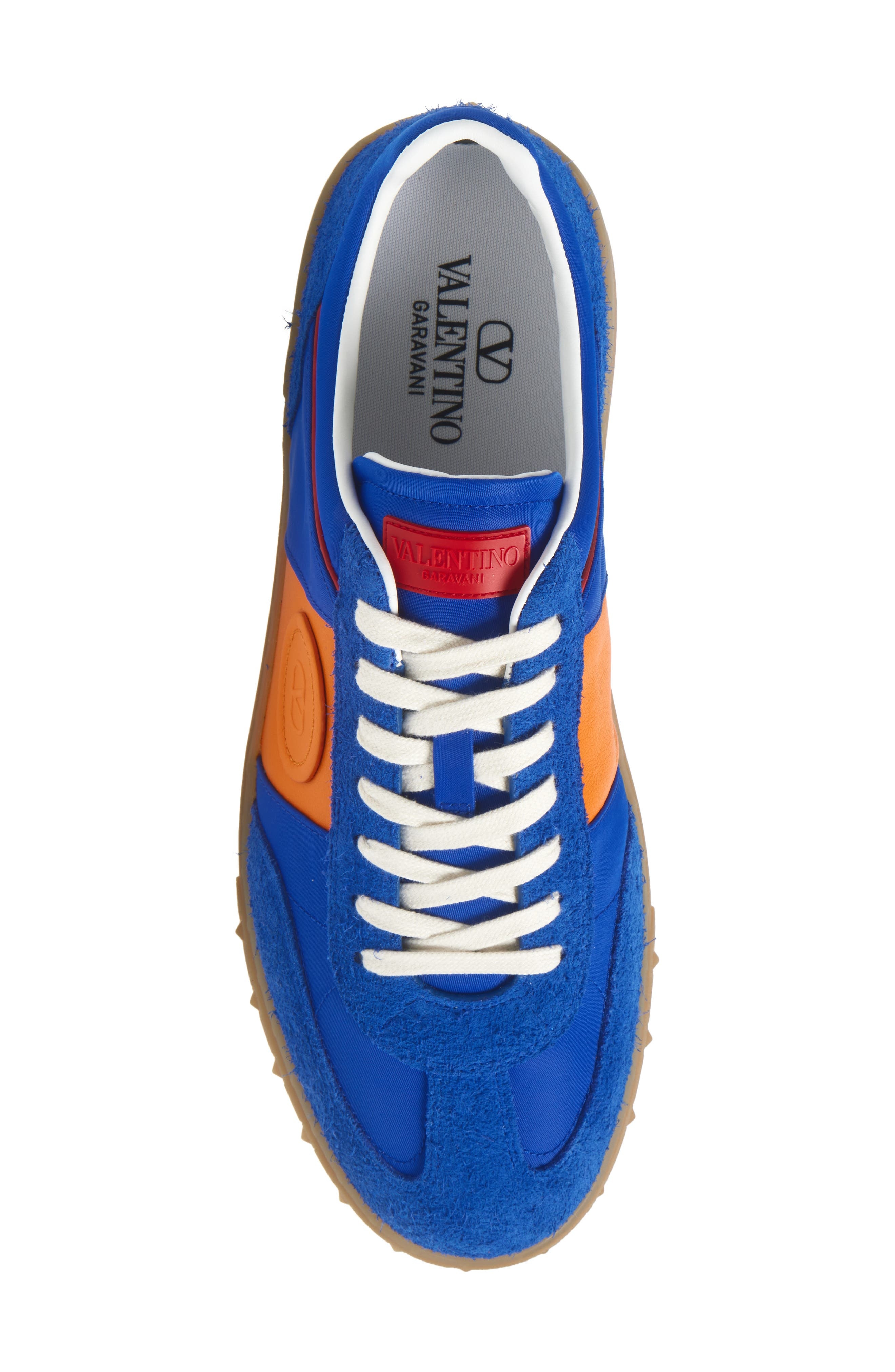Valentino Garavani Upvillage Low Top Sneaker in Acid Blue/Pumpkin at Nordstrom - 5