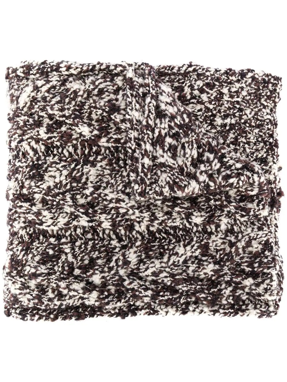 speckle-knit logo scarf - 1