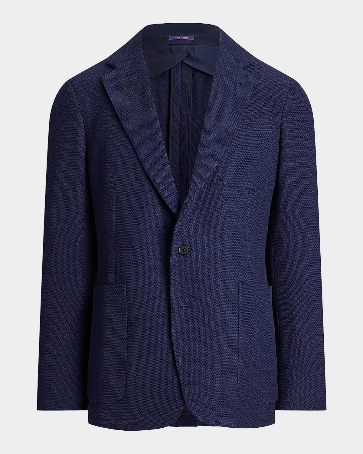 Men's Panama Weave Patch Pocket Two-Button Sport Coat - 1