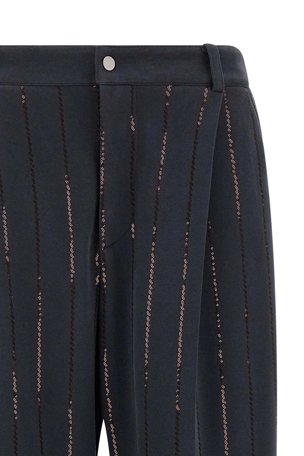 'Dazzling Chalk Stripe Embroidery' joggers - 3