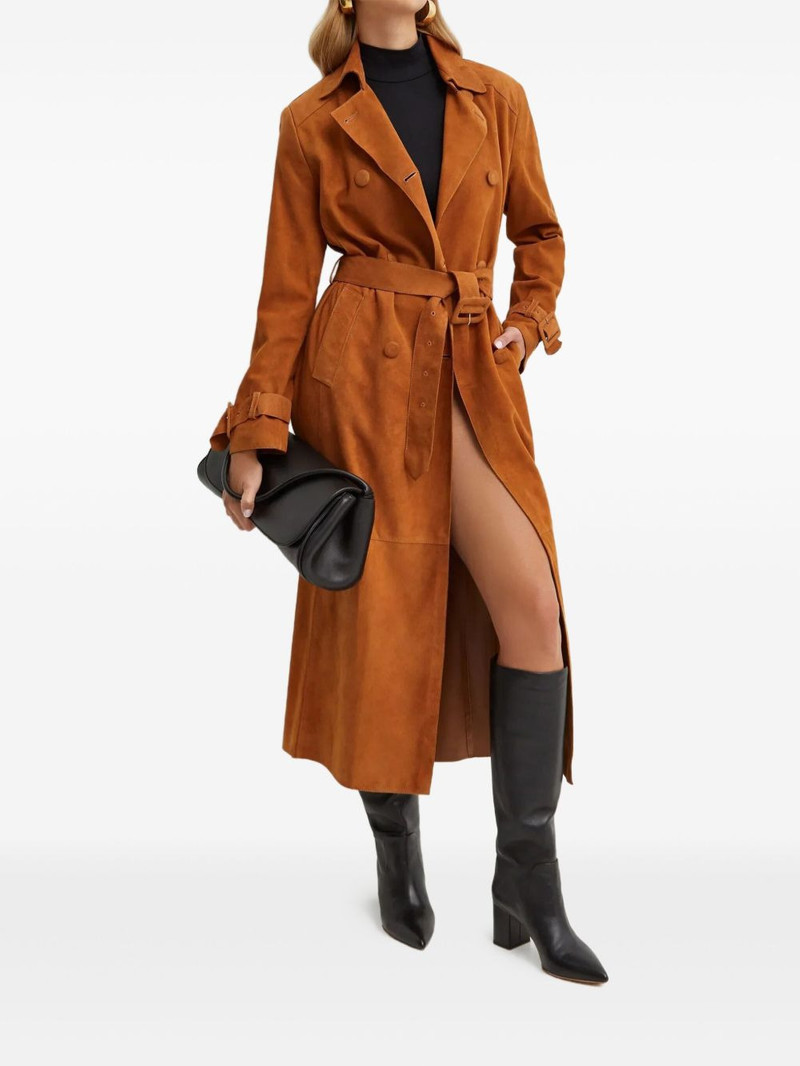 NOUR HAMMOUR Tate double-breasted belted coat outlook