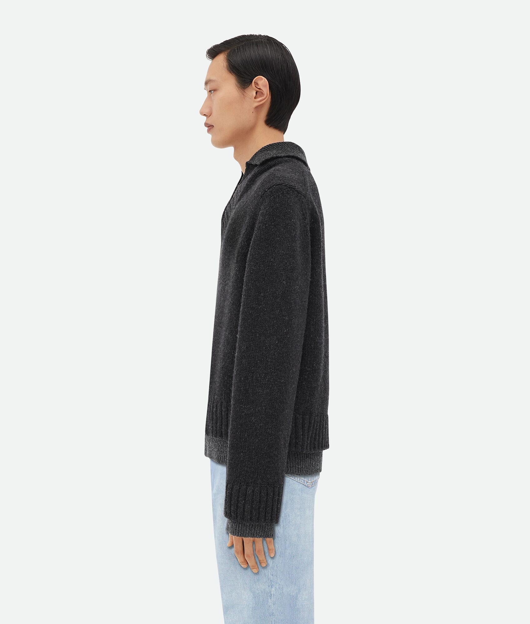 Double Layer Effect Wool Sweater - 2