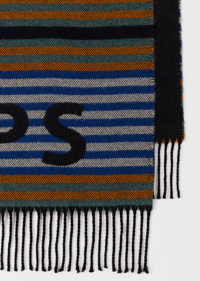 Paul Smith Wool And Cotton-Blend Stripe Scarf outlook