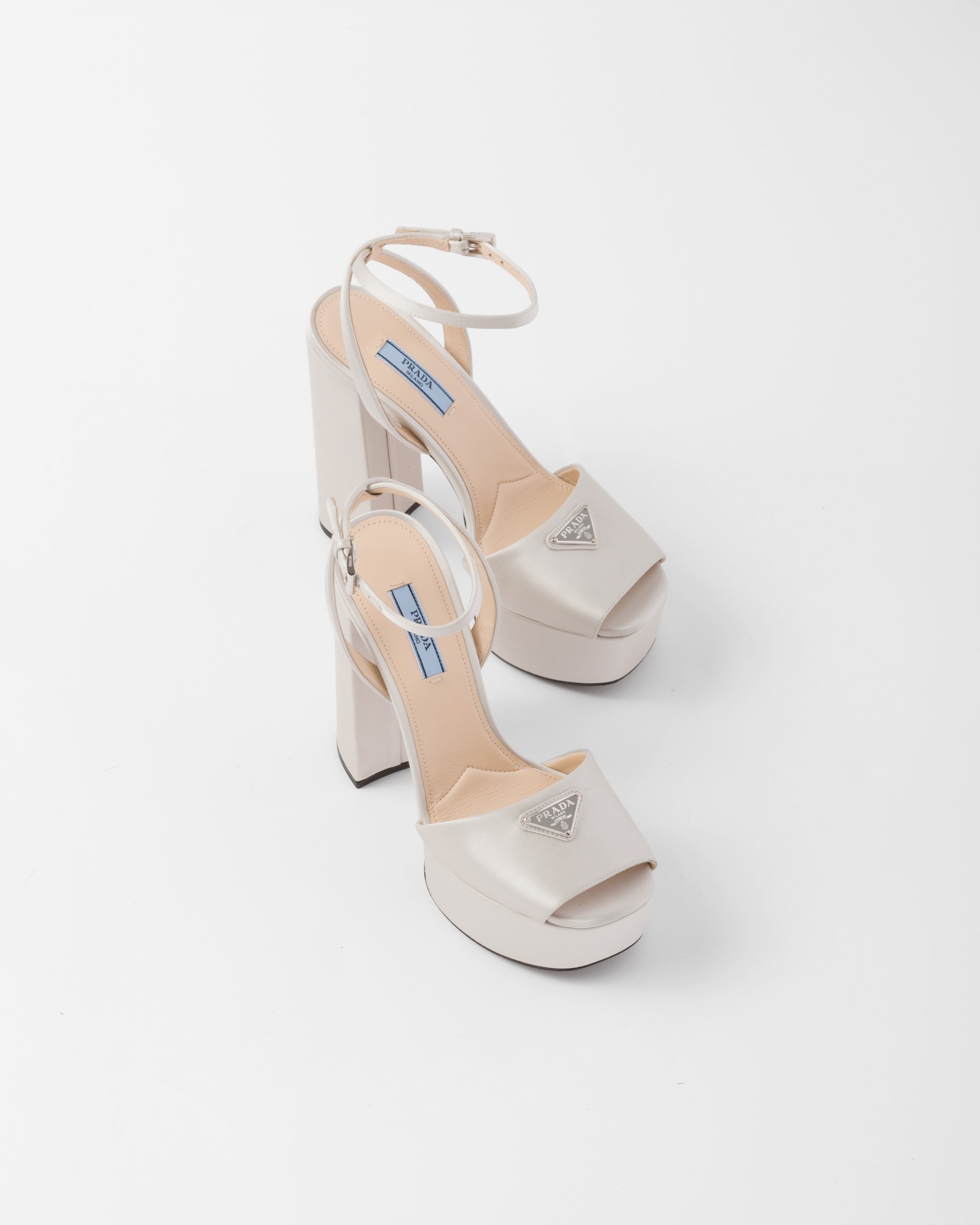 High-heeled satin sandals - 3