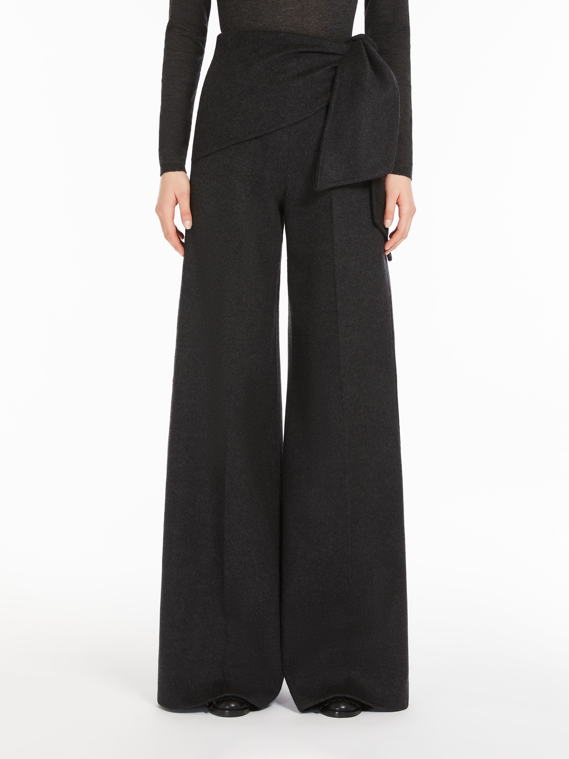 ARSENIO1234 Wide-leg wool felt trousers - 3