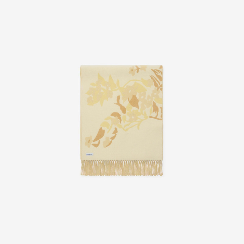 Wide Floral EKD Cashmere Scarf 4