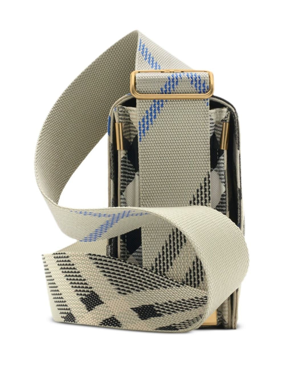 BURBERRY｜ (Check Trench Crossbody Bag (8092604)) Burberry Beige Check Trench Crossbody Bag Burberry