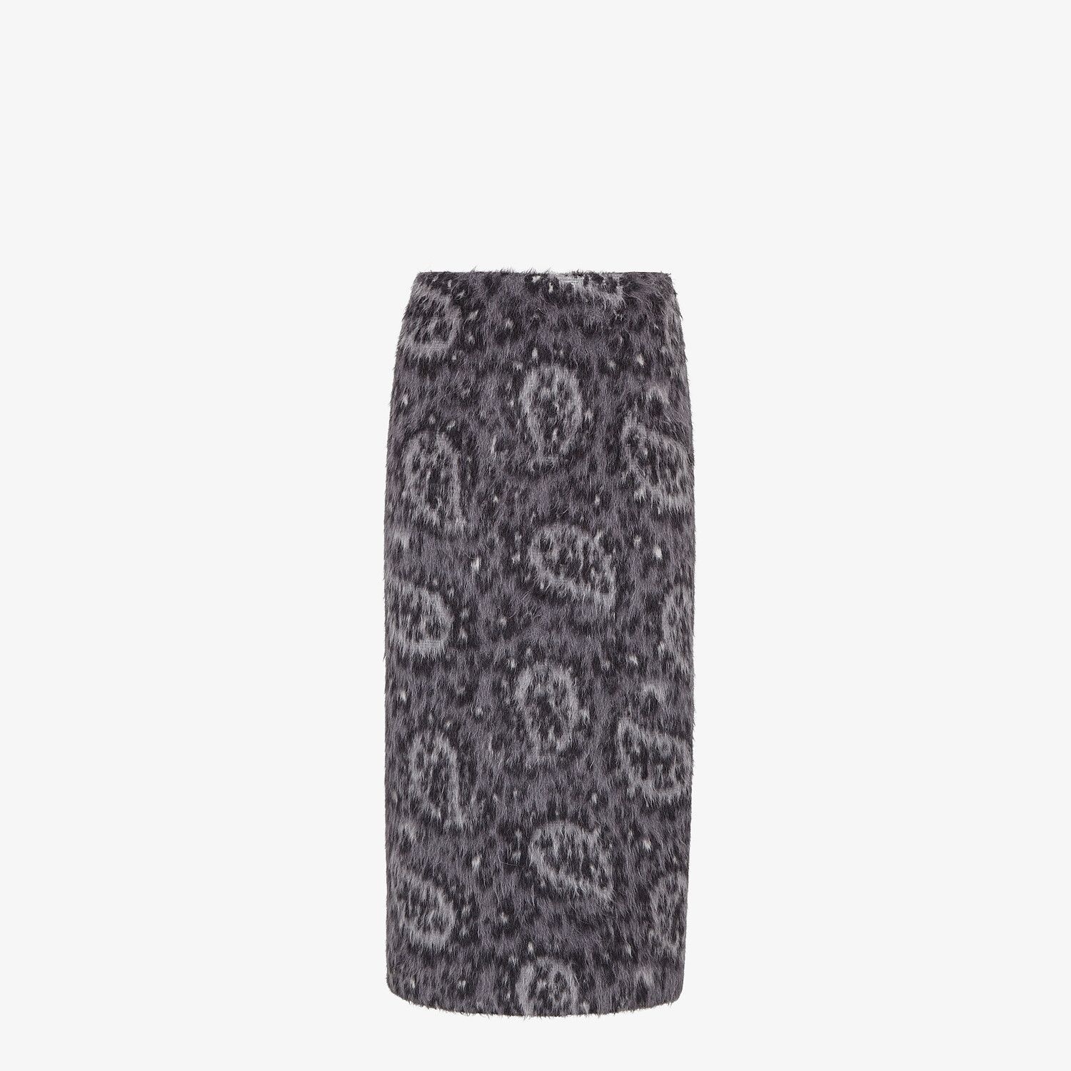 Gray wool skirt - 1