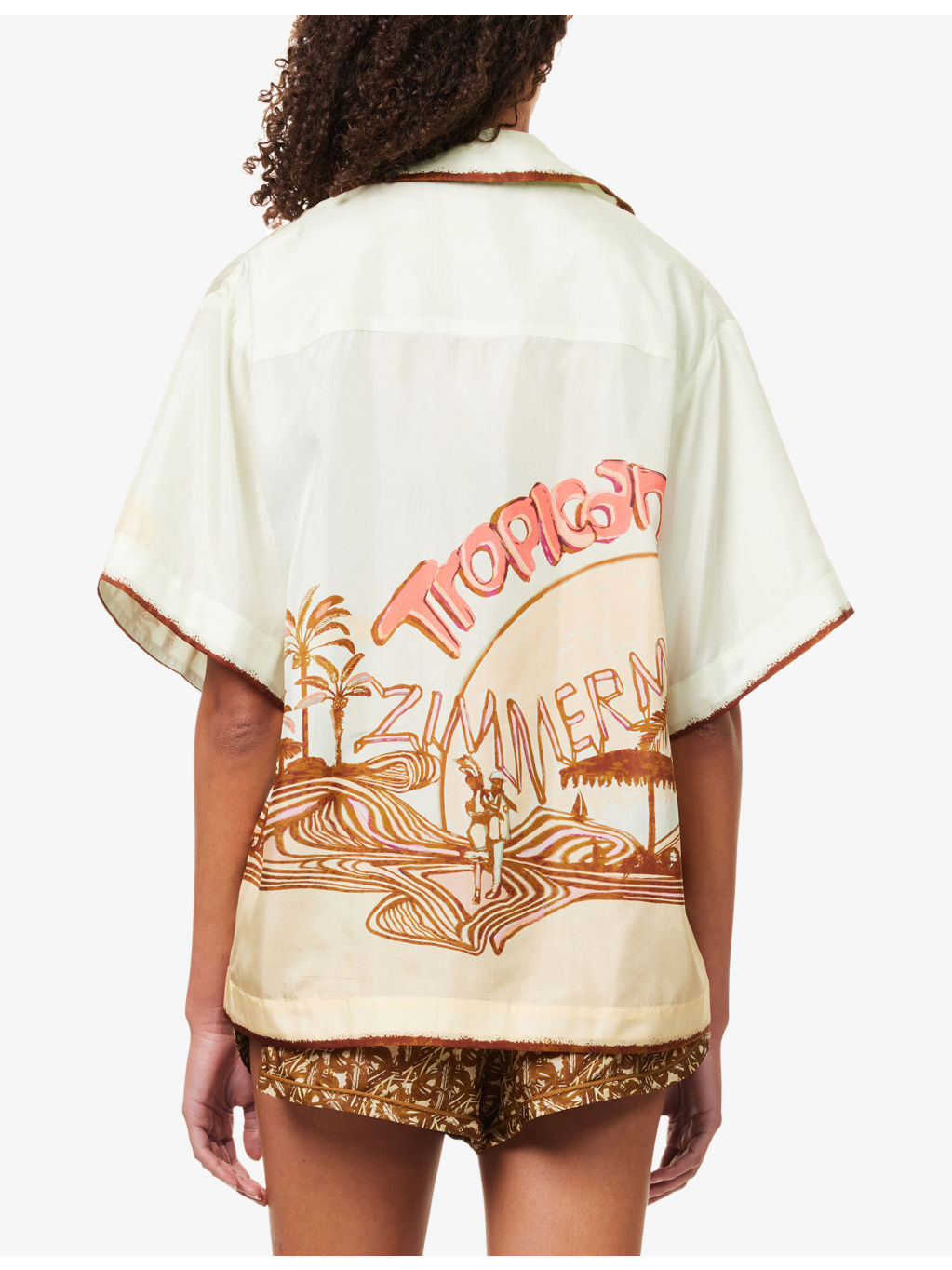 Coco Short-Sleeve Silk Shirt - 4