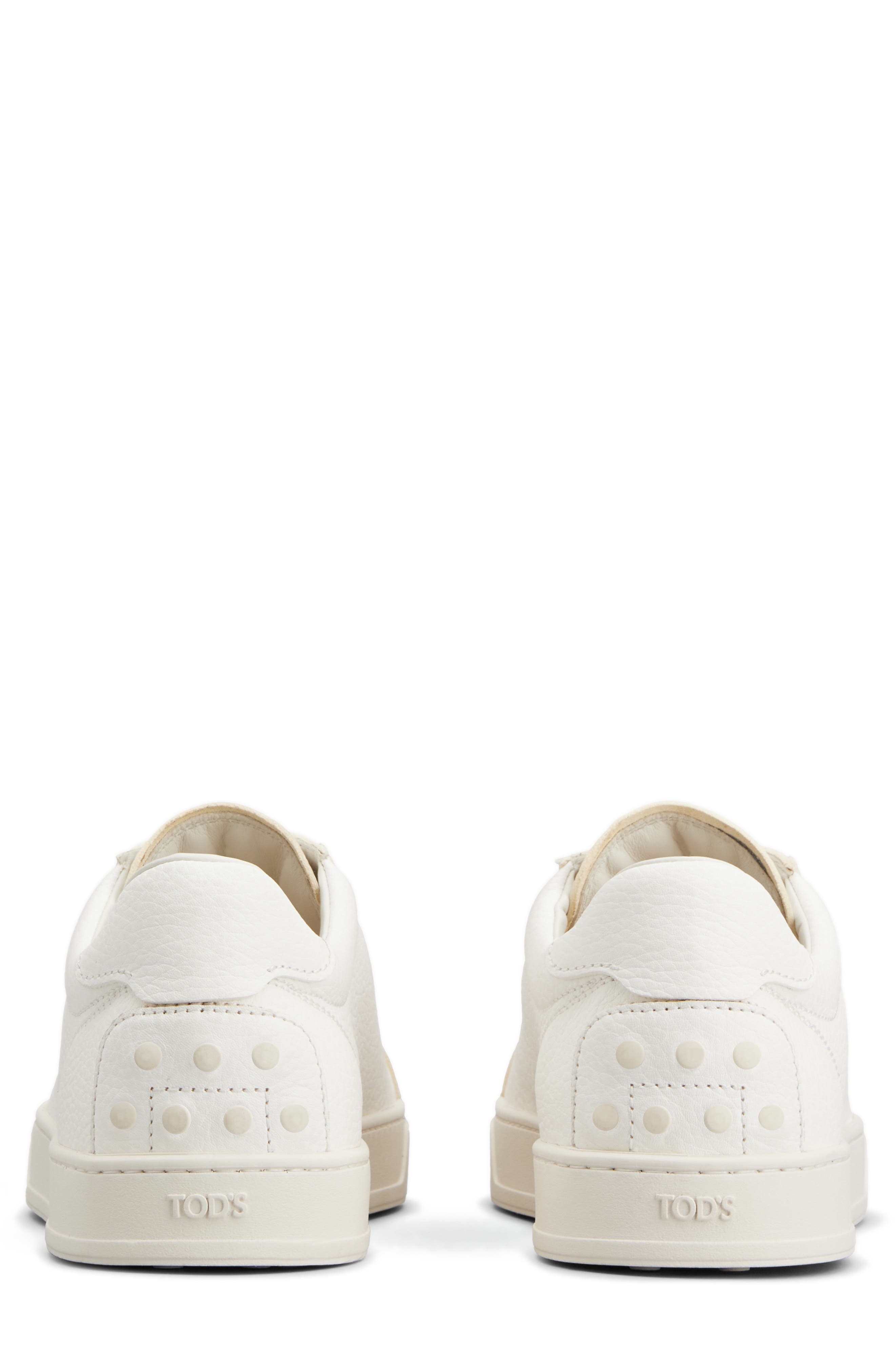 Tod's Leather Lace-Up Low Top Sneaker in Bianco Latte at Nordstrom - 5