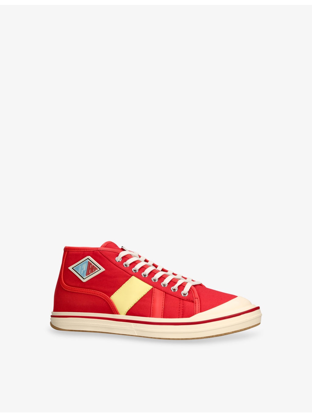Eliot Canvas and Leather Mid-Top Trainers - 3