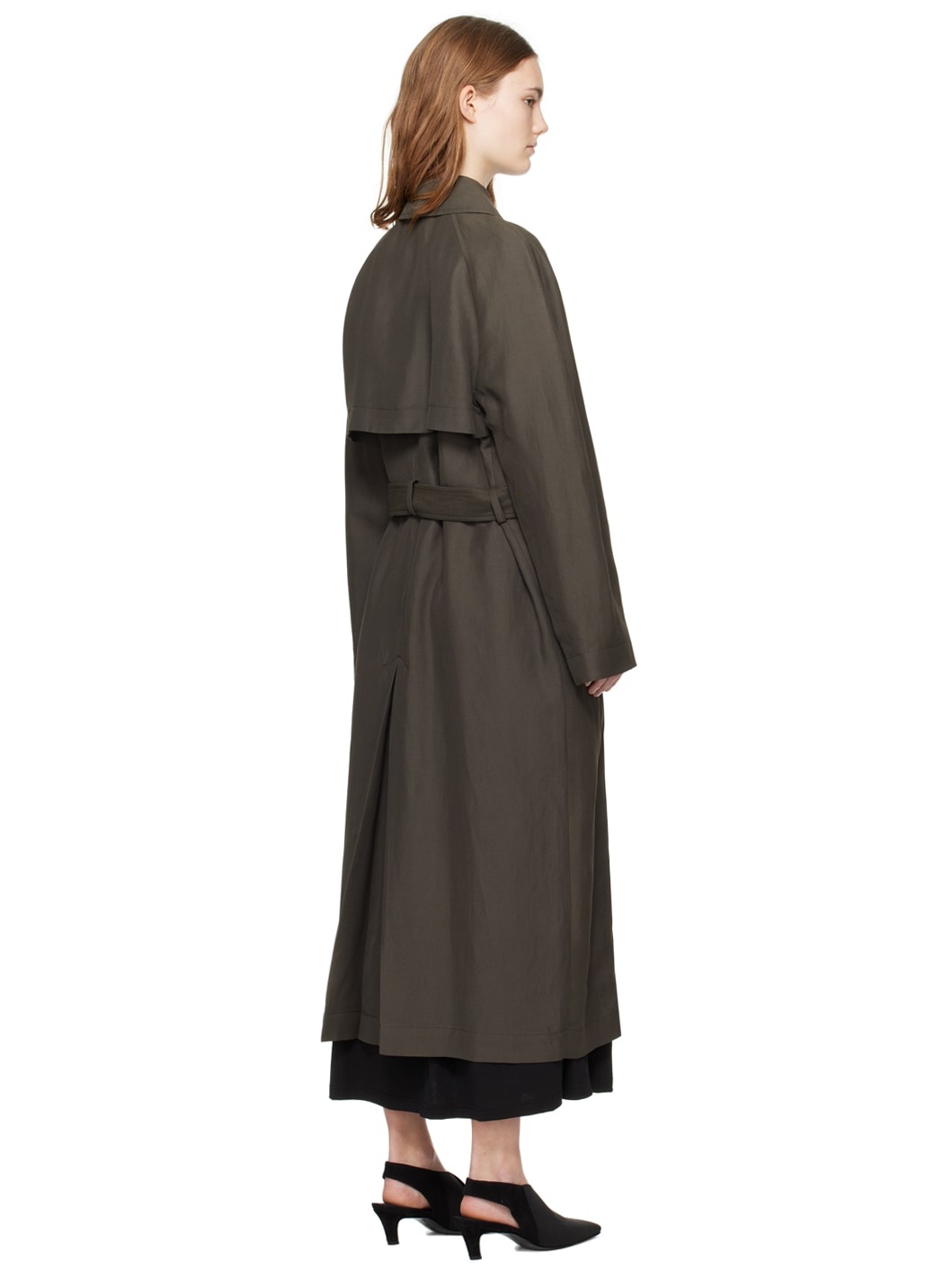 Brown Minimalist Coat - 3