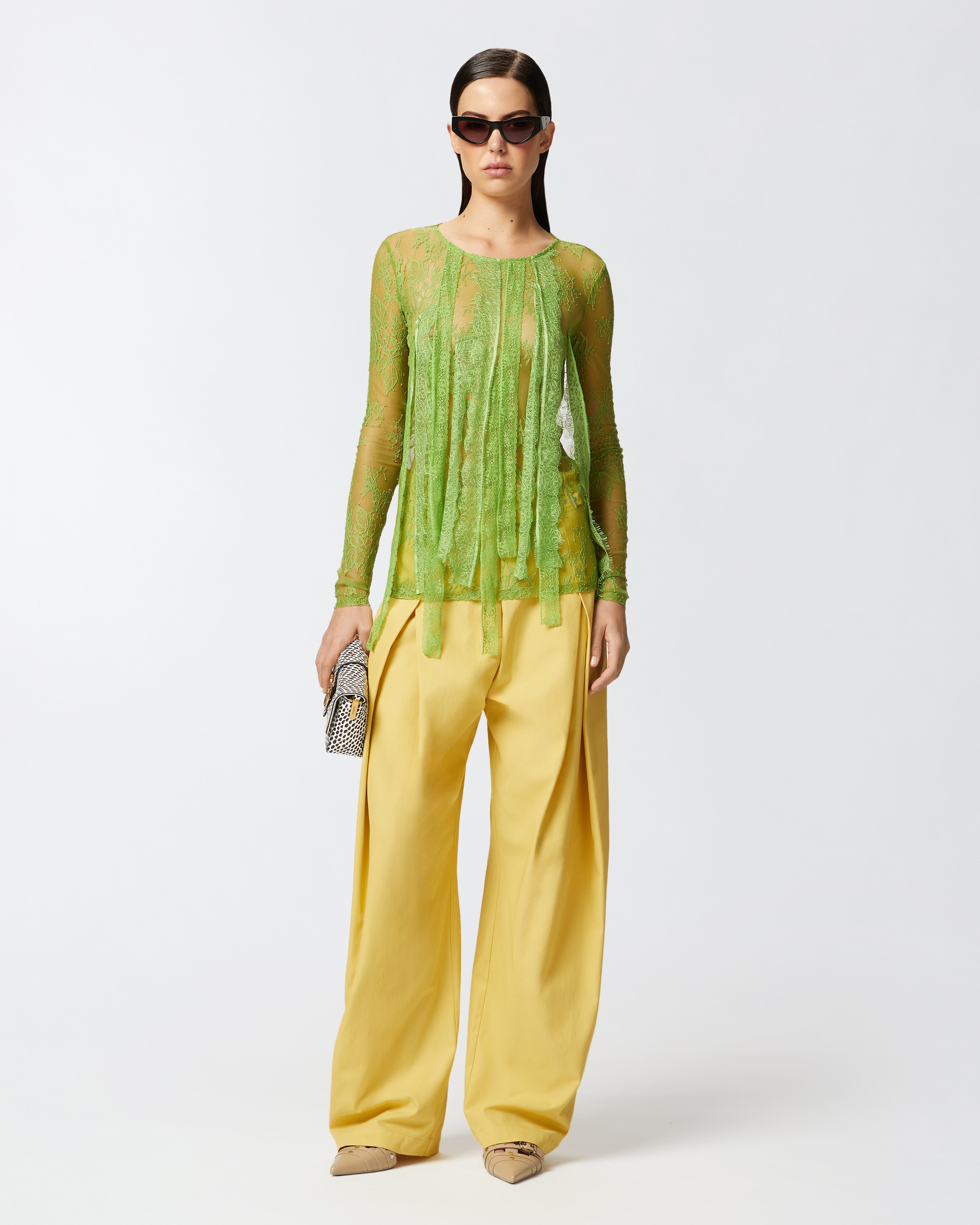 SLIM-FITTING LACE SWEATER WITH FRINGING - 3