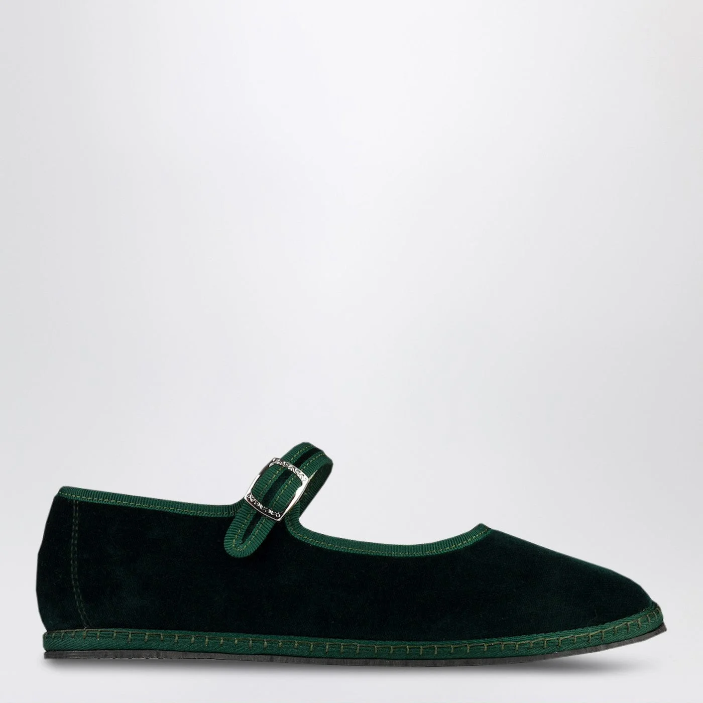 Mary Jane in Laguna green velvet - 1