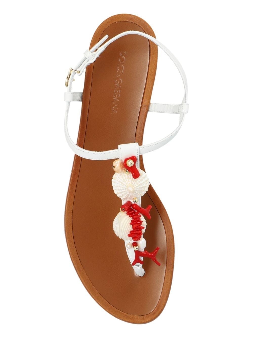 sea life motif leather sandals - 6