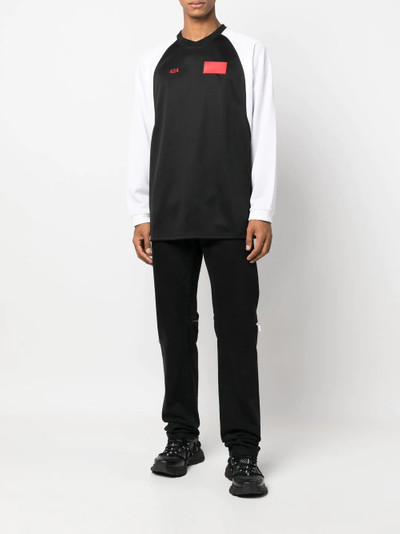 424 chest-logo crew-neck sweatshirt outlook