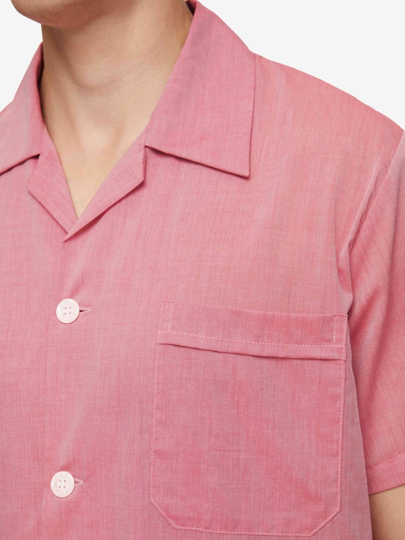 Men's Short Pajamas Amalfi Cotton Batiste Red - 5