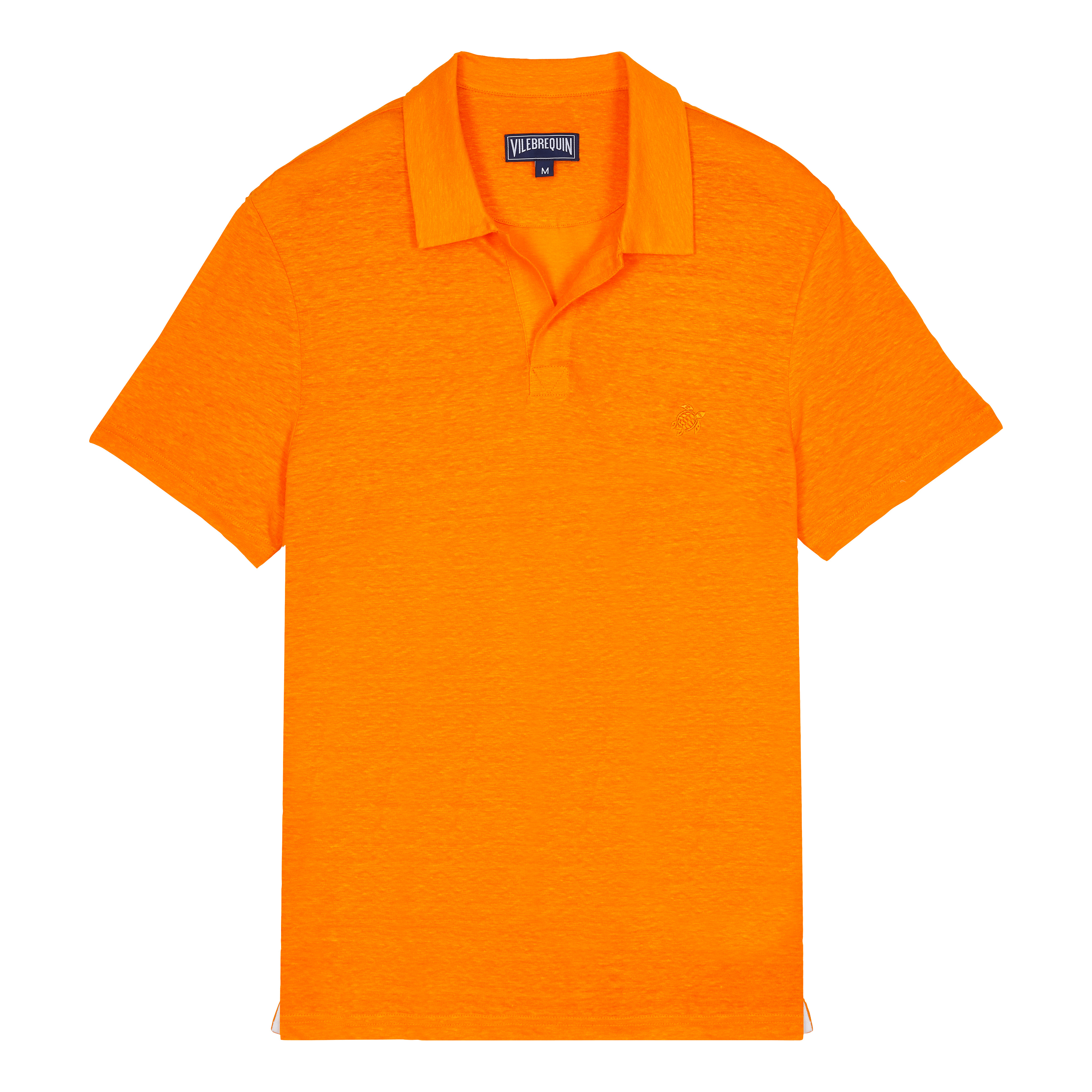 Men Linen Jersey Polo Solid - 1