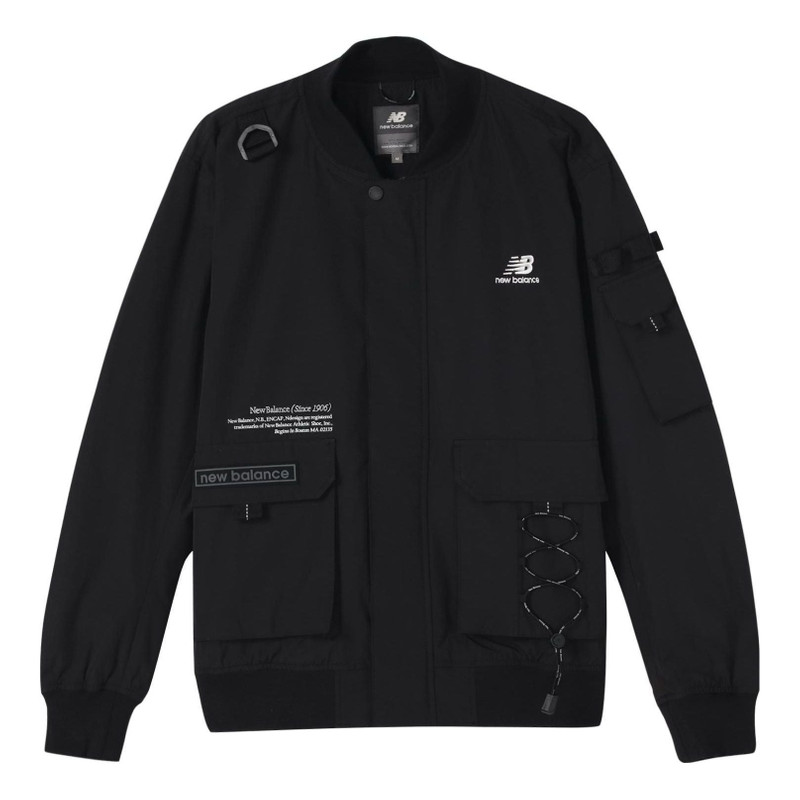 New Balance Logo Windproof Down Jacket 'Black' NAA1N013-BK - 1