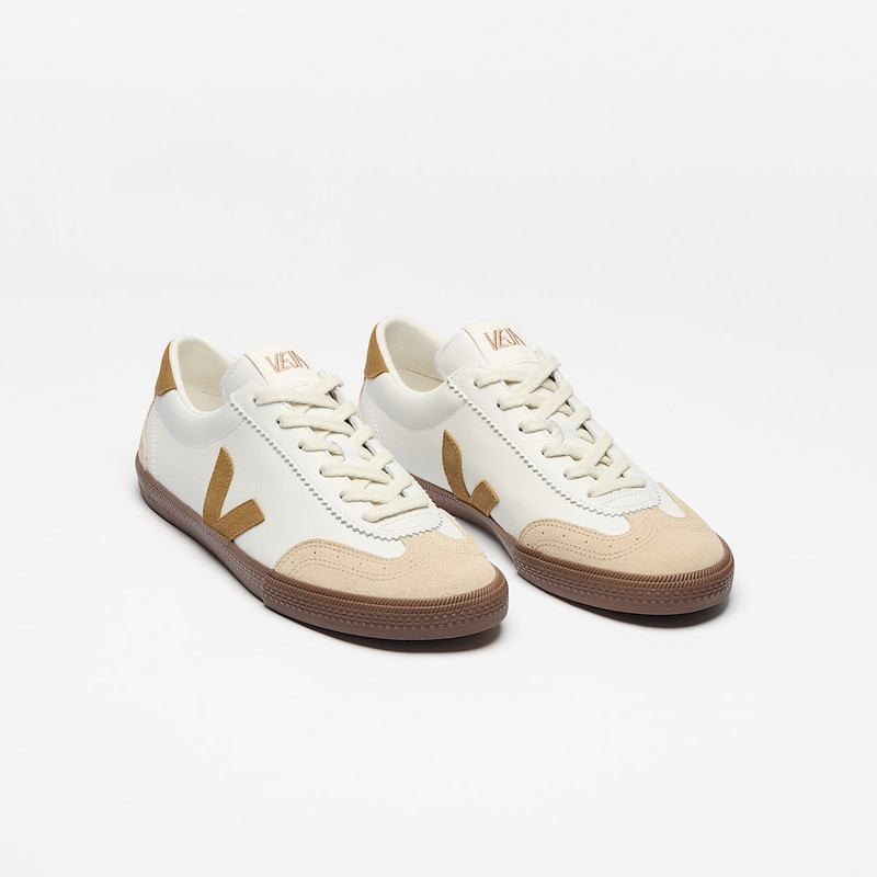 VEJA VOLLEY LEATHER WHITE TENT BARK outlook