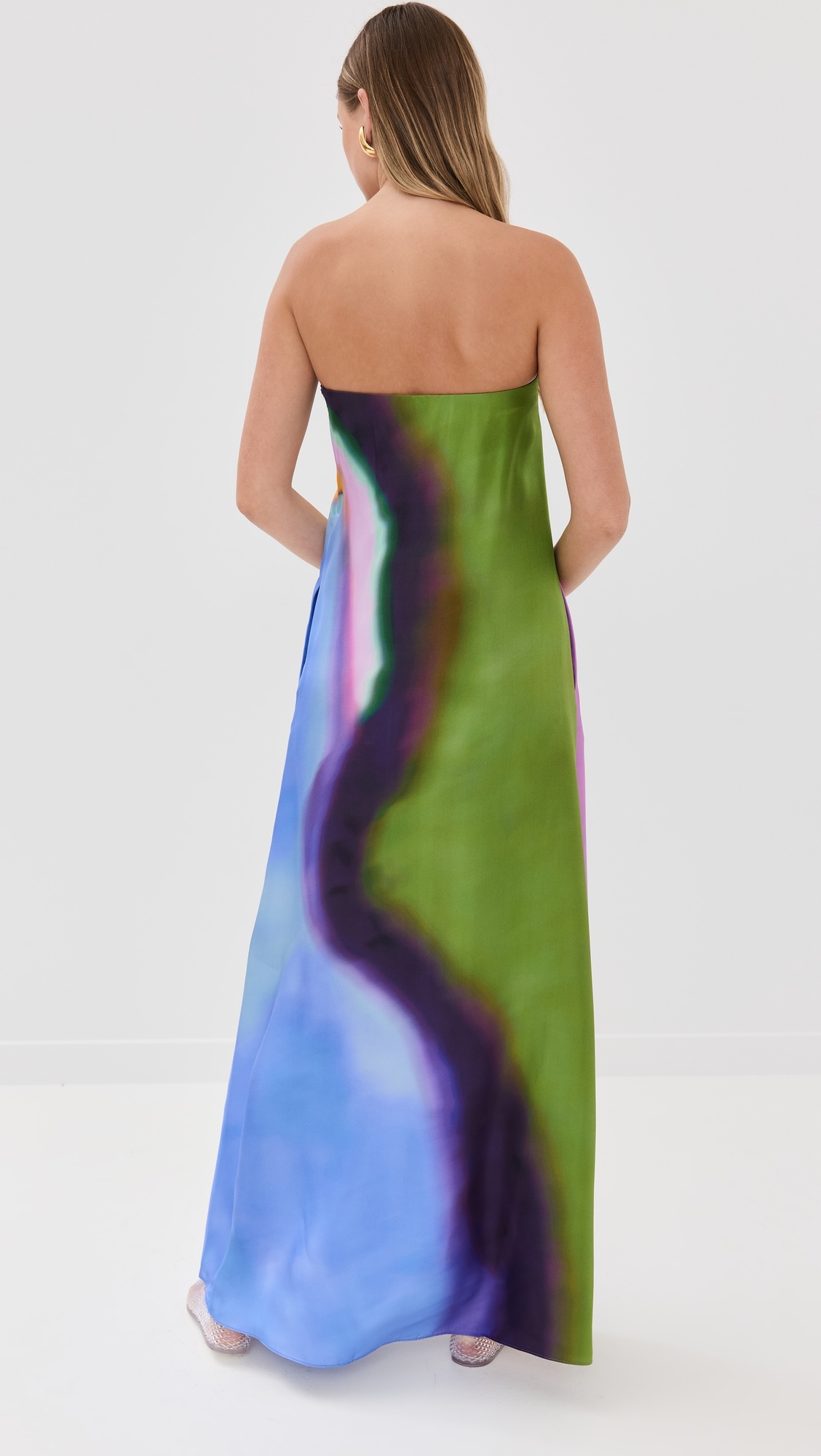 Aura Silk Strapless Dress - 2