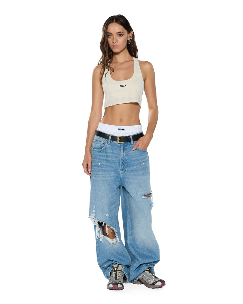 Ksubi SOTT ORIGIN CROP TANK CREAM outlook