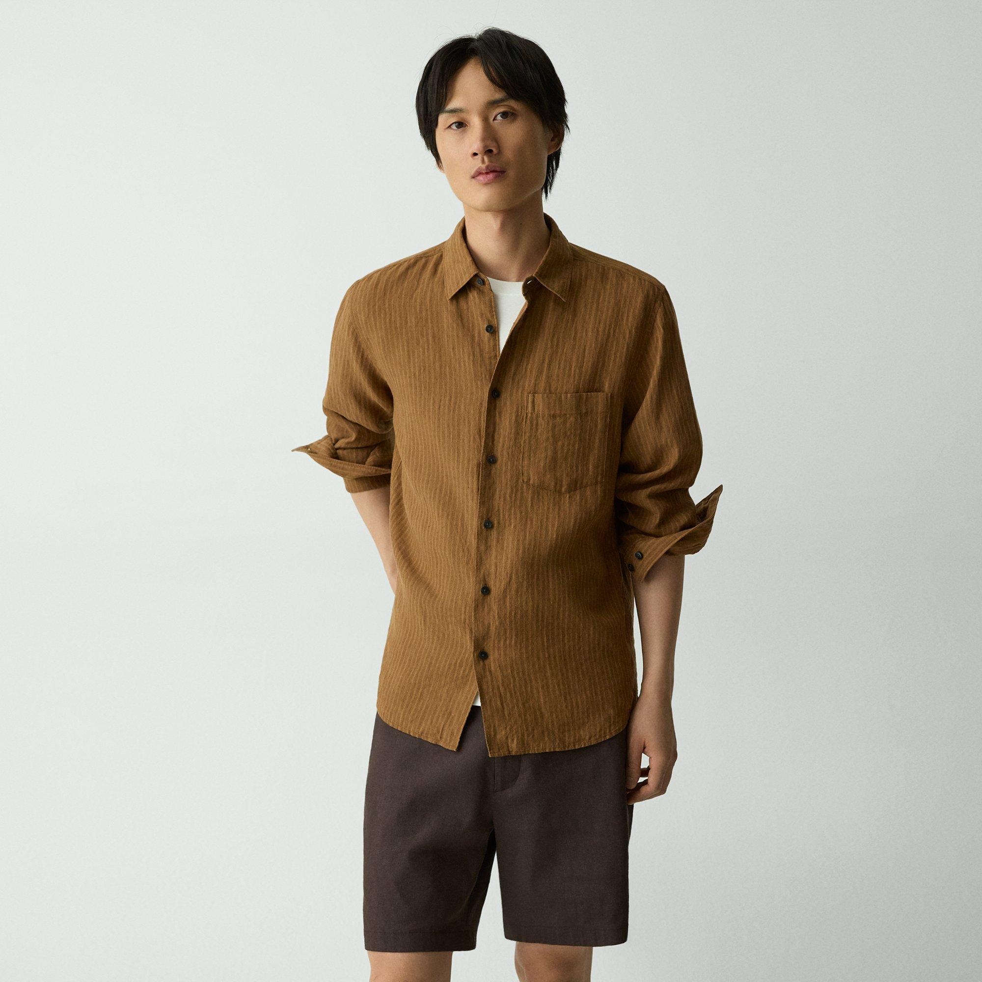Irving Shirt in Striped Linen - 2