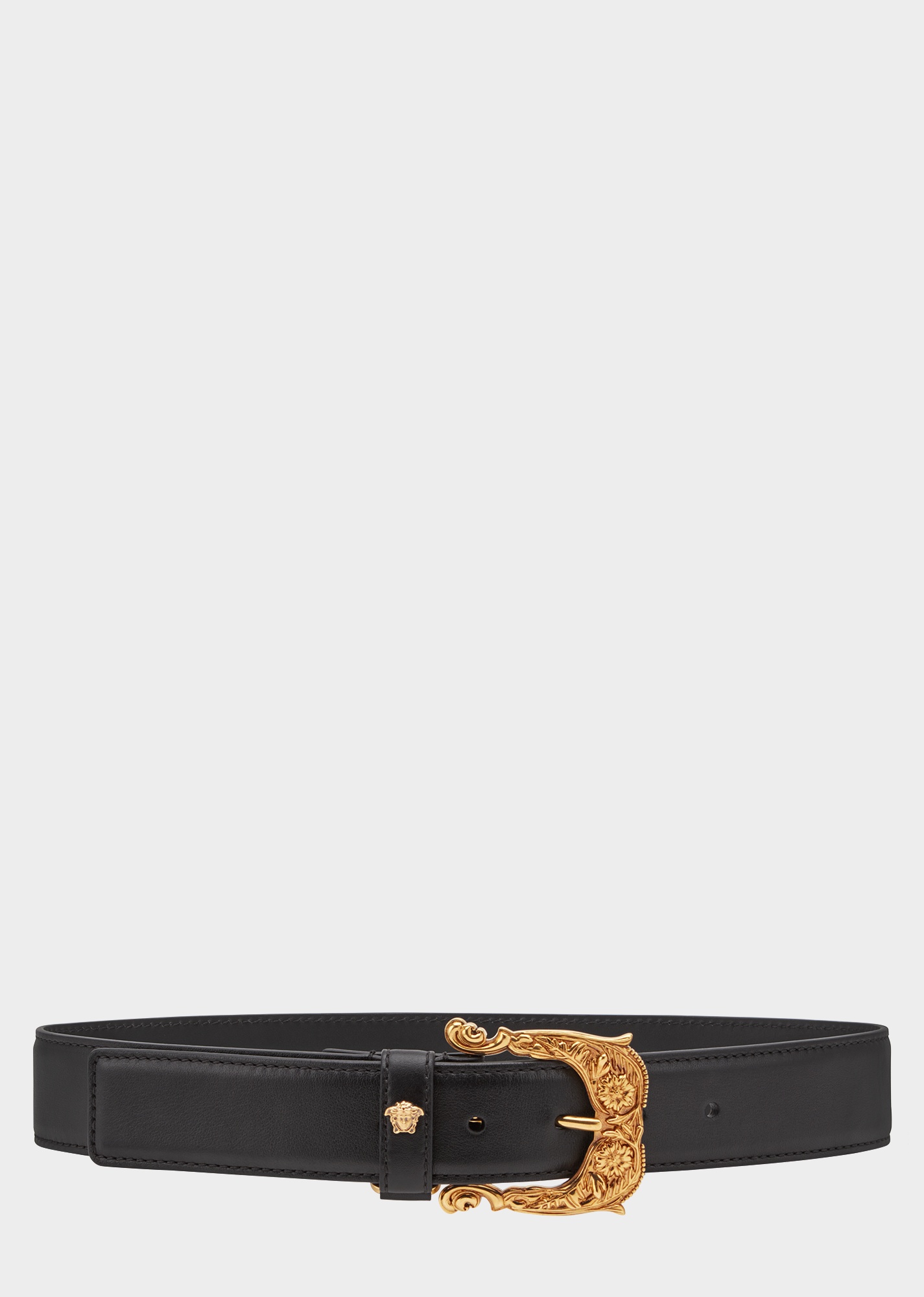 Baroque Buckle Leather Belt - 1