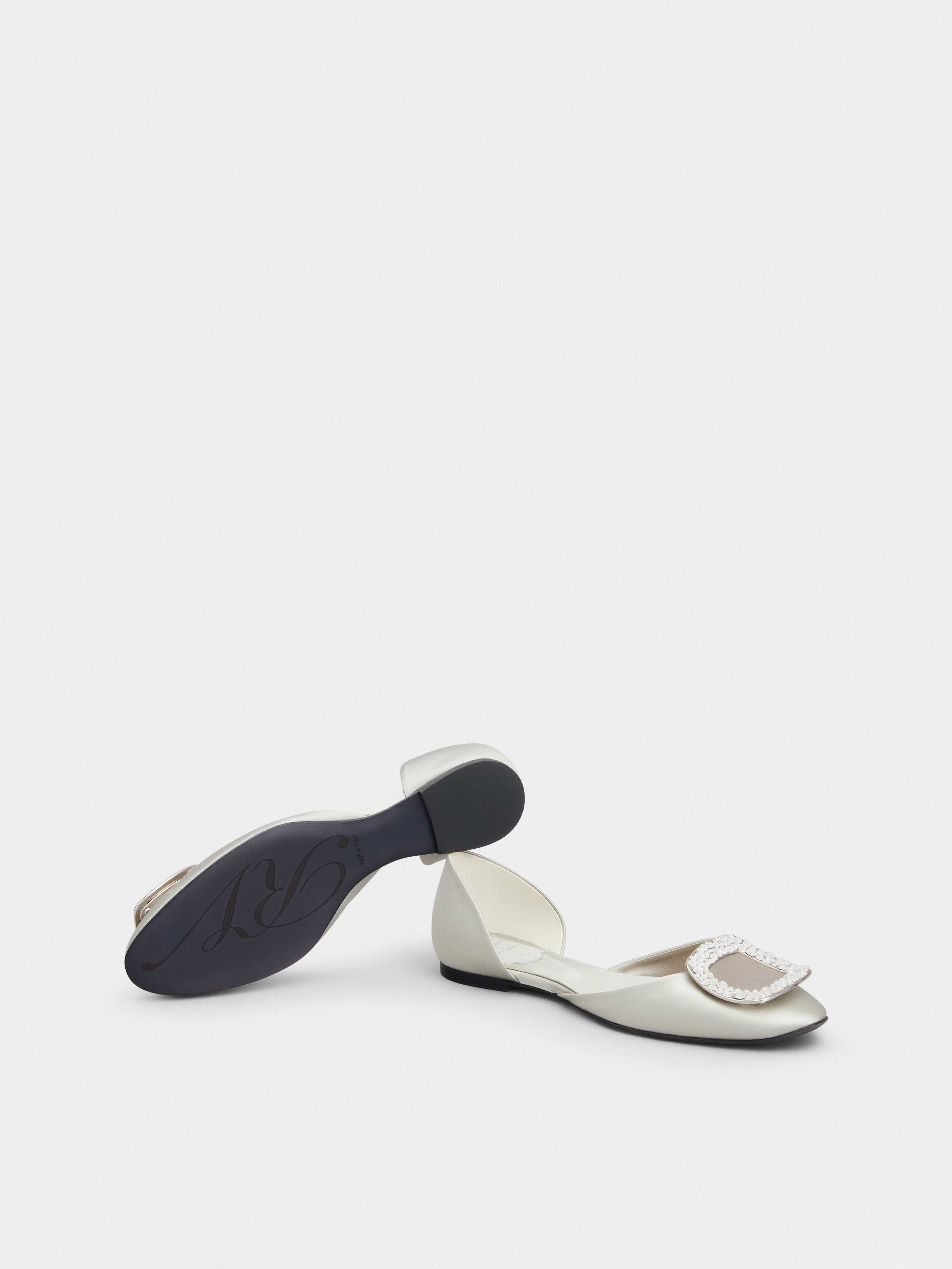 Chips Strass Buckle Ballerinas in Satin - 6