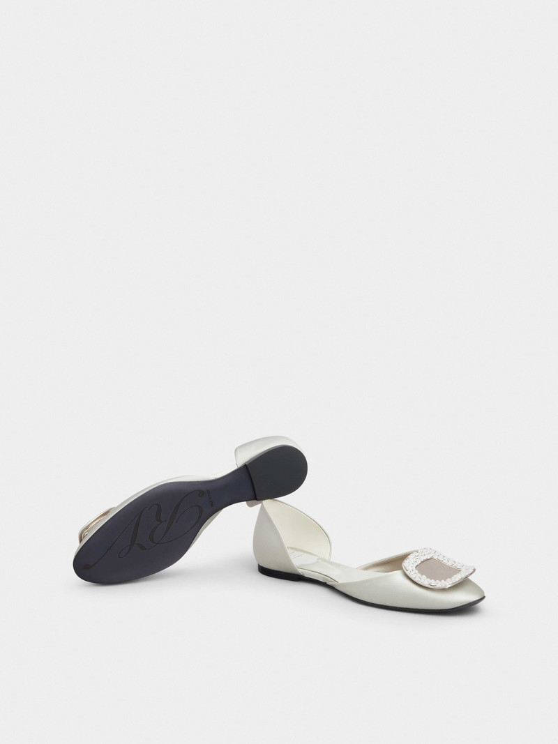 Chips Strass Buckle Ballerinas in Satin 6