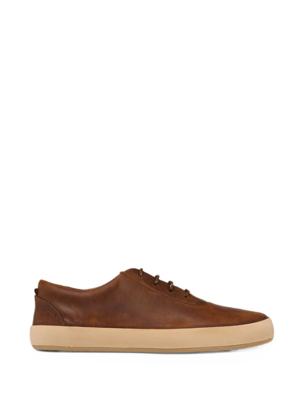 lace-up leather sneakers - 1