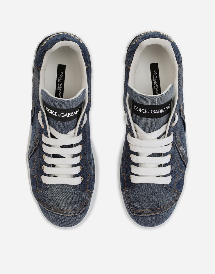 Calfskin Portofino sneakers with DG logo - 4