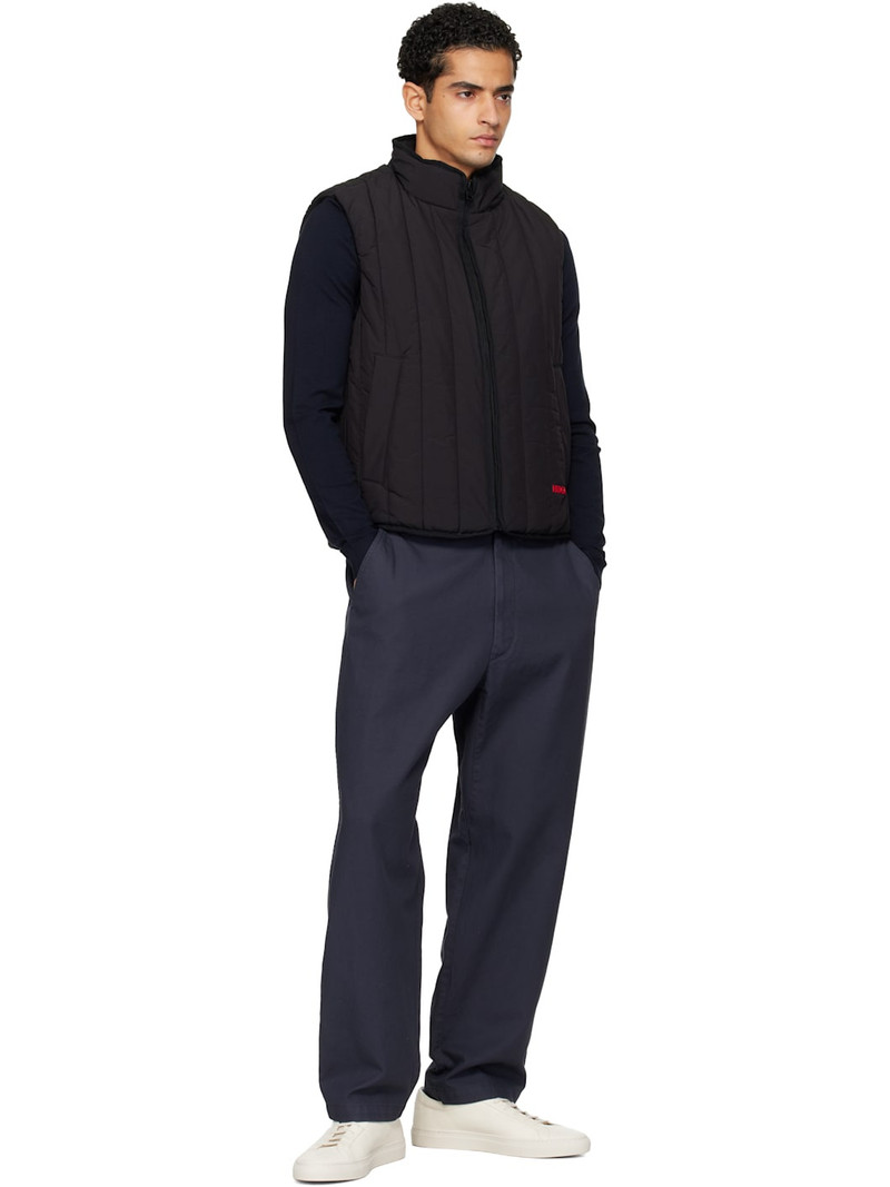 HUGO Black Lightweight Vertical Quilting Vest outlook