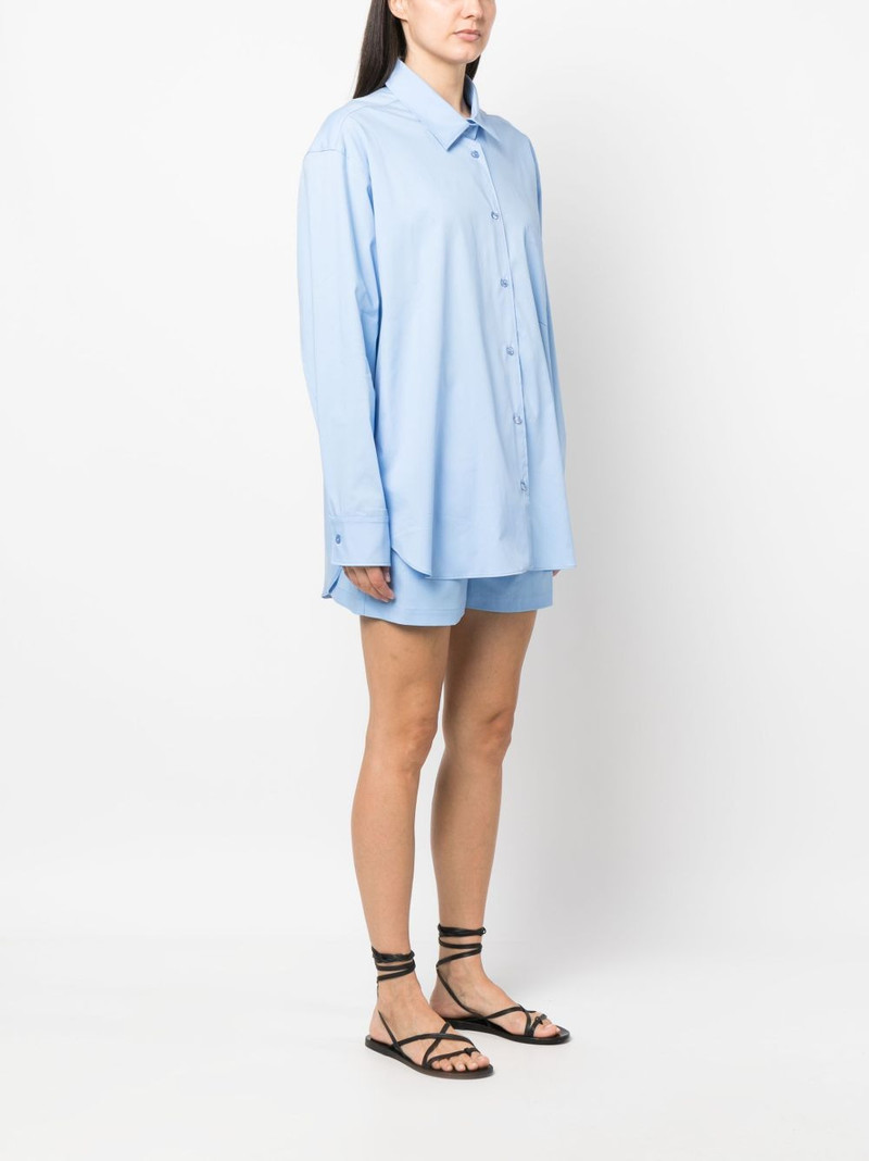 drawstring waist poplin shorts 3