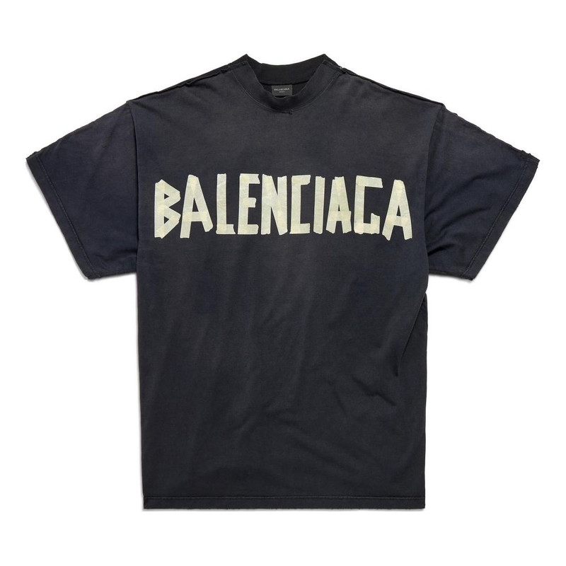 Balenciaga Double Front T-shirt 'Washed Black' 791615TQVQ61021 1