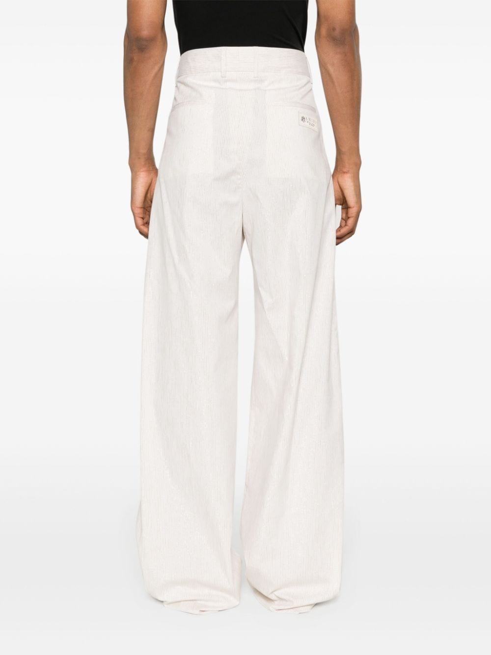 mid-rise wide-leg trousers - 7