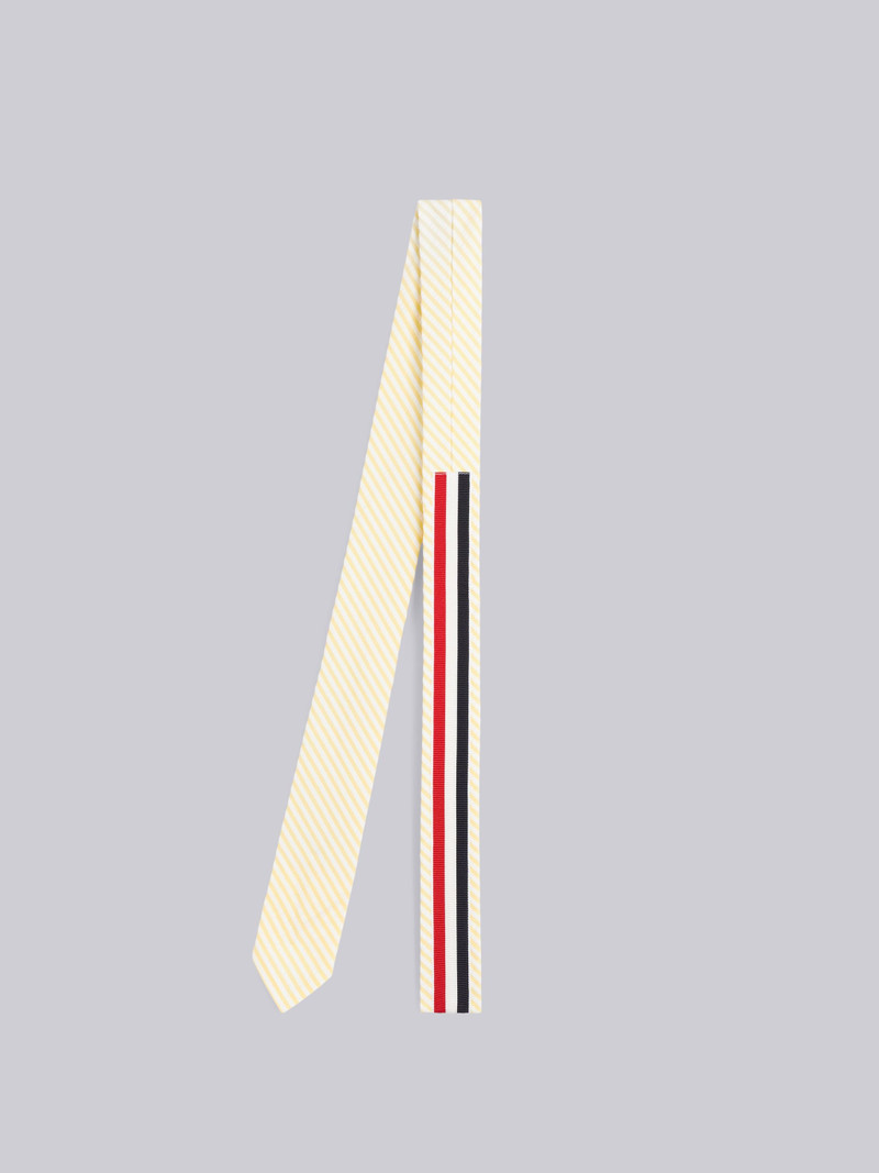 Yellow Seersucker Stripe Tie 3