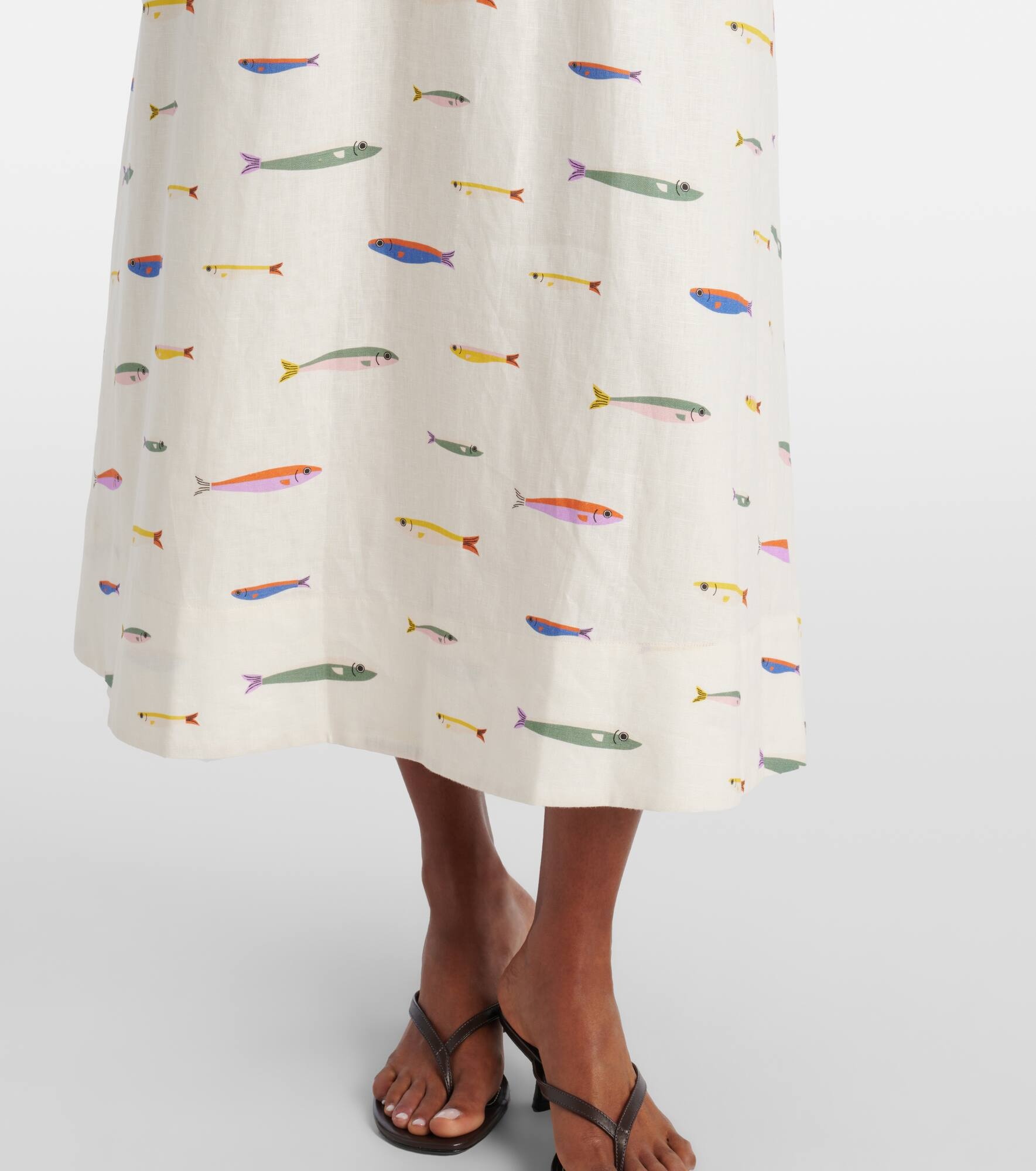 Meryl printed linen shirt dress - 5