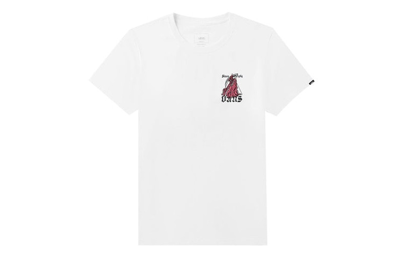 Men's Vans Anime Printing Short Sleeve White VN0A4MM2WHT - 1