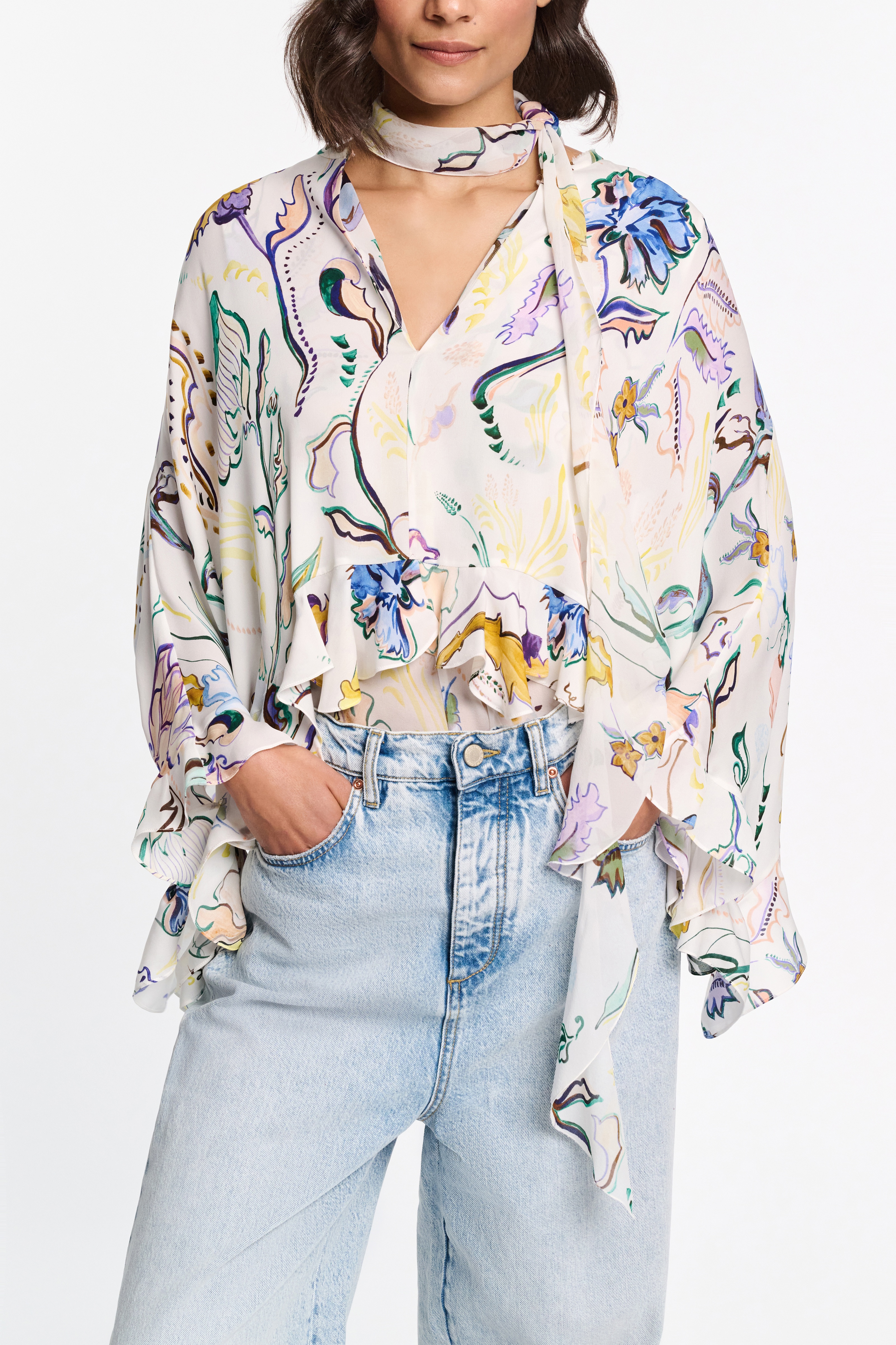 FLORAL TWIST blouse - 4