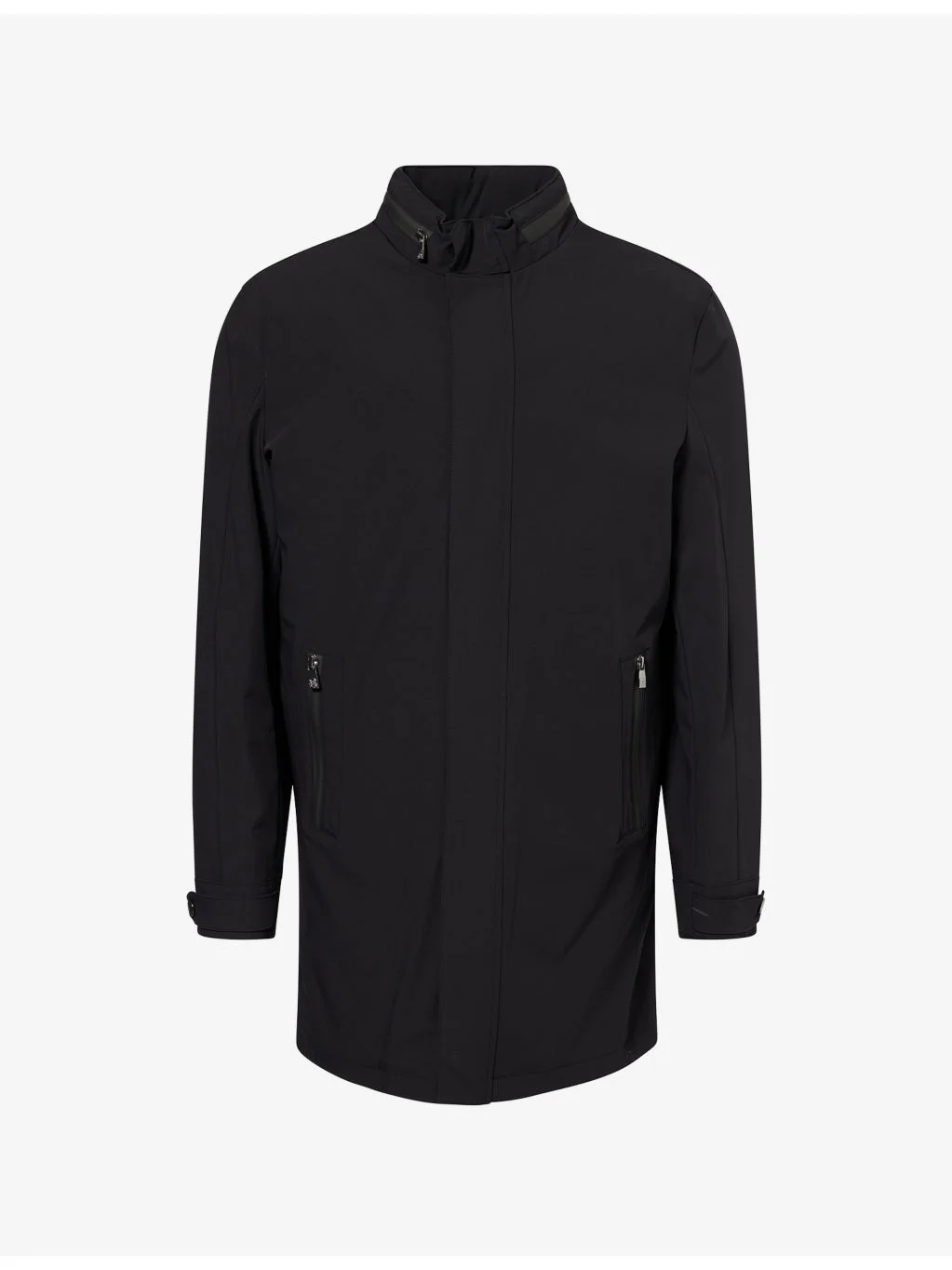 Waterproof Long-Line Poplin Coat - 1