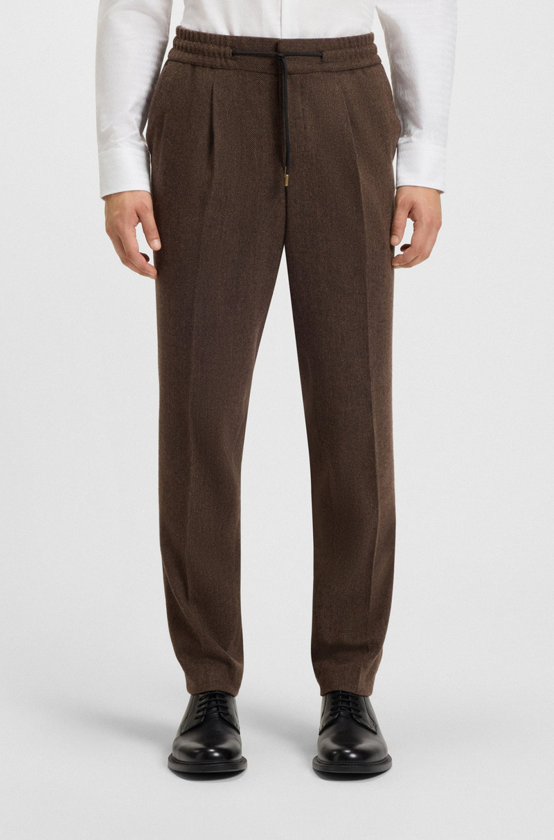 SLIM-FIT TROUSERS IN HERRINGBONE CLOTH 2