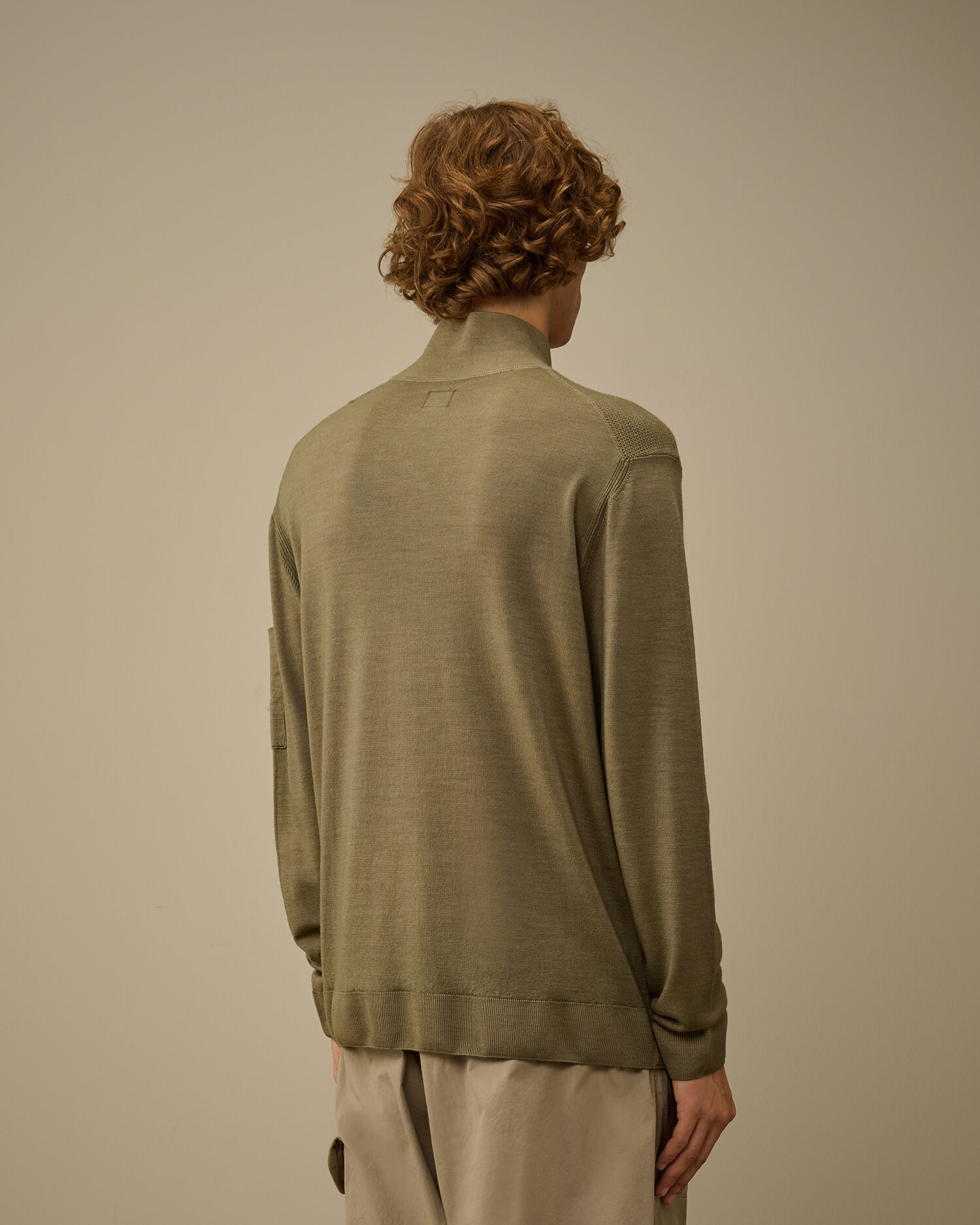 Merino Wool Half Zip Sweater - 4