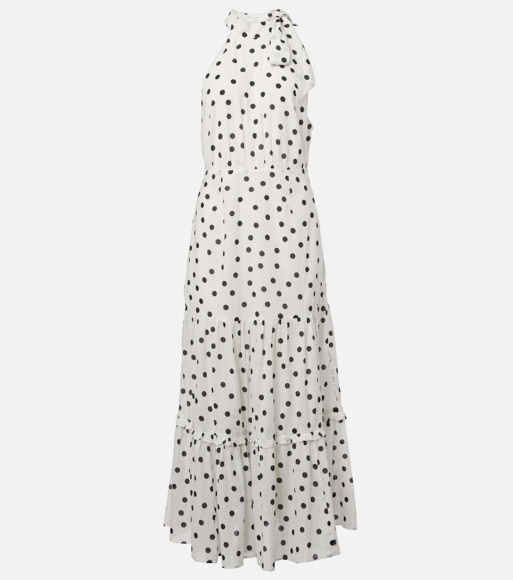 Polka-dot cotton maxi dress - 1